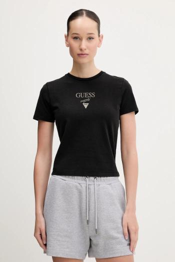 Bavlnené tričko Guess Originals dámske, čierna farba, W5GI56 J1314