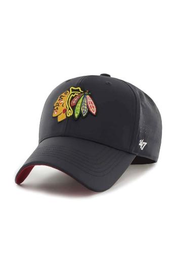 Šiltovka 47 brand Nhl Chicago Blackhawks čierna farba, s nášivkou