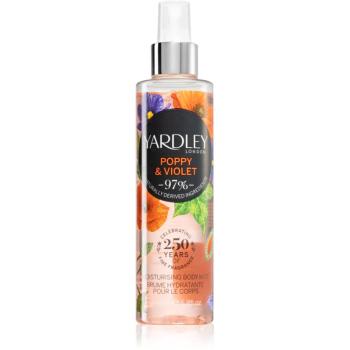 Yardley Poppy & Violet hydratačný telový sprej pre ženy 200 ml