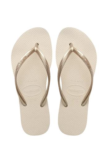 Šľapky Havaianas SLIM FLATFORM dámske, béžová farba, 4144537.0121