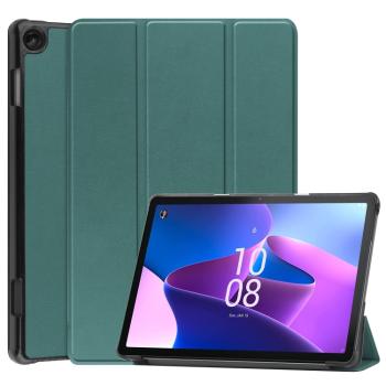 LEATHER Zaklápací obal pre Lenovo Tab M10 3. generácia (TB328FU / TB328XU) zelený