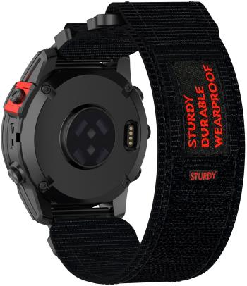 4wrist Velcro řemínek pro Garmin 22 mm - Black