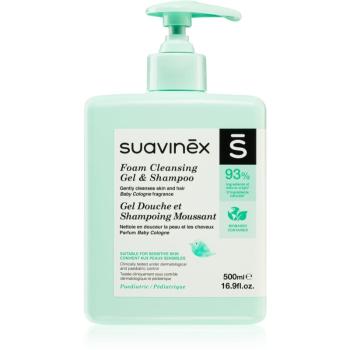 Suavinex Foam Cleansing Gel & Shampoo penový šampón pre deti od narodenia Baby Cologne 500 ml