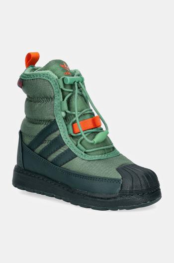 Detské snehule adidas Originals SUPERSTAR 360 BOOT 2.0 zelená farba, ID4051