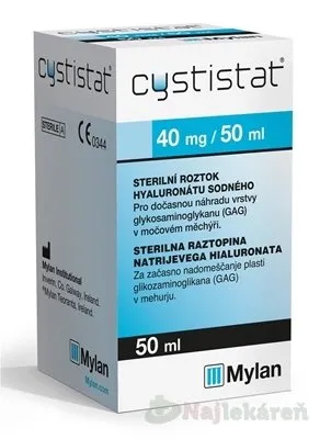 CYSTISTAT 40mg/50ml pri cystitíde 50 ml