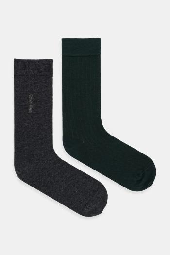 Ponožky Calvin Klein 2-pak zelená farba, 701235970