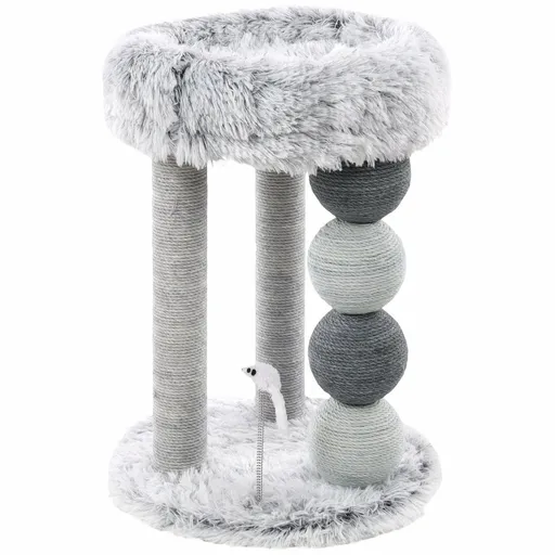 Flamingo Škrabadlo pre mačky DUCHESS, 61,5 cm, sivá/biela