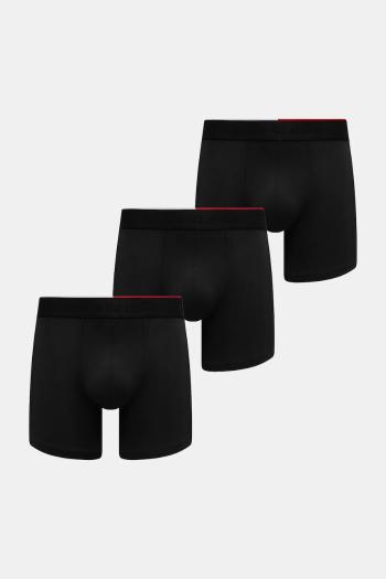 Boxerky Tommy Hilfiger 3-pak pánske, čierna farba, UM0UM03391