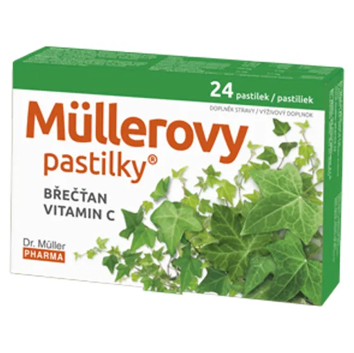 DR. MÜLLER Müllerove pastilky s brečtanom 24 kusov