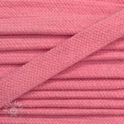 Bavlnená šnúra plochá 13 mm ružová bledá