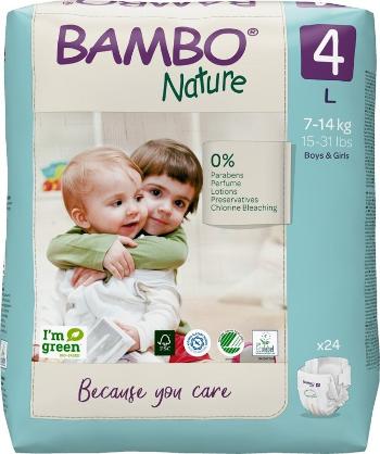 BAMBO Nature Plienky jednorázové 4, 24 ks, pre 7-14 kg