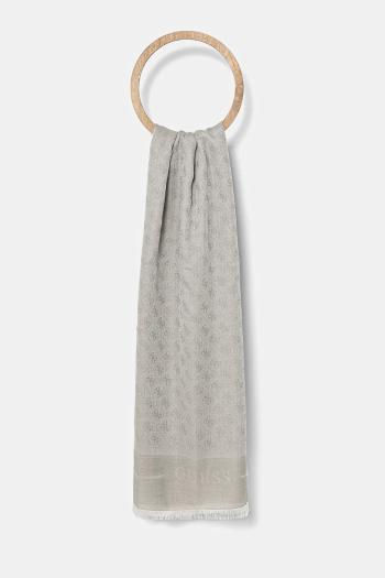 Šál Guess ZAMIRA dámsky, šedá farba, vzorovaný, AW5277 MOD03