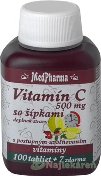 MedPharma VITAMÍN C 500MG so šípkami (s postupným uvoľňovaním) 100+7