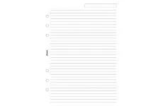 Filofax A5 linajkový papier, biely, 25 listov