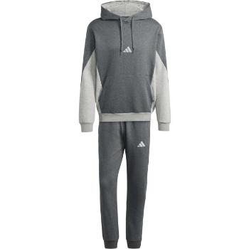 adidas SPORTSWEAR FLEECE COLORBLOCK TRACK SUIT Férfi melegítő szett, sötétszürke, méret XXL
