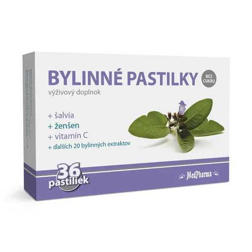 MedPharma Bylinné pastilky šalvia 36ks