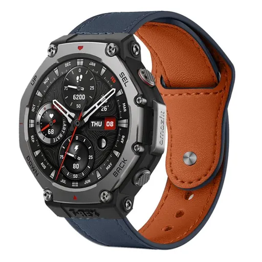 xDfind LEATHER Kožený remienok pre Amazfit T-Rex 3 modrý