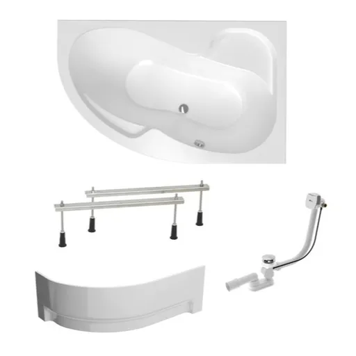 Asymetrická vaňa Laguna Fortuna Plus 170x100 cm akrylát pravá SIKOFO1700PAPNP