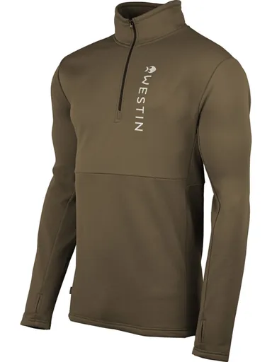 Westin tričko energy midlayer 1/2 zip dark sage - l