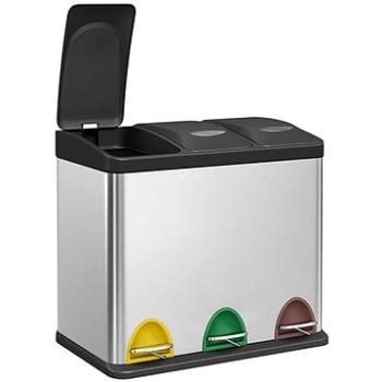 KW Germany Odpadkový kôš na triedený odpad 3 × 8 l antikorový (LTB24L)