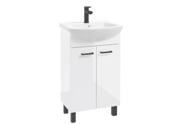 ArtDef Kúpeľňová skrinka s umývadlom NOVELTY White D50 2D | 50 cm