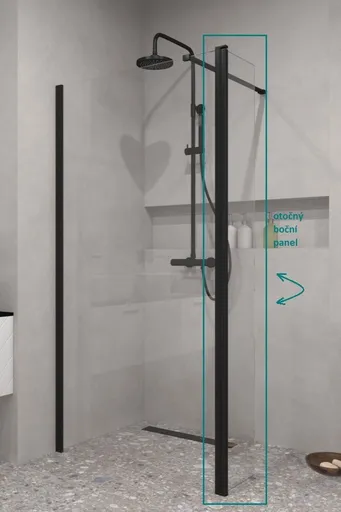 BESCO - Pevná stena ECO-N Black - Pevná stena - 30 cm BCEXON30BC