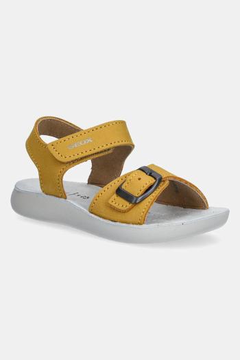 Detské kožené sandále Geox LIGHTFLOPPY žltá farba, B555SA.00032