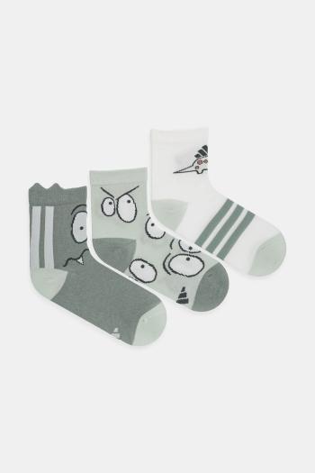 Detské ponožky adidas Performance 3-pak zelená farba, JD1325