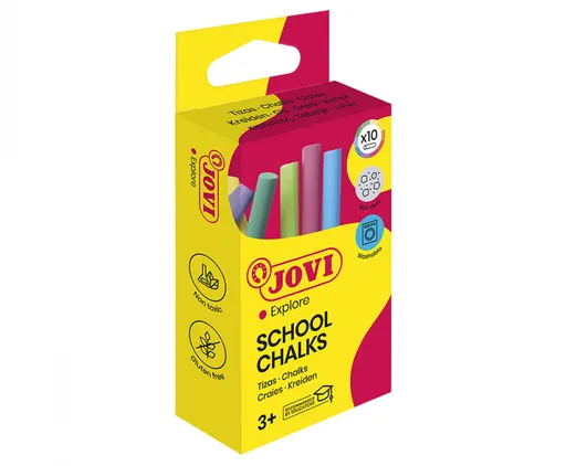 JOVI Kriedy farebné - sada 10 kusov  /80mm, 9mm/ sada