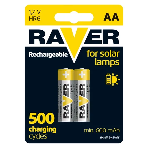 G. Wurm Nabíjecí baterie do solárních lamp RAVER AA 600 mAh, 2 ks