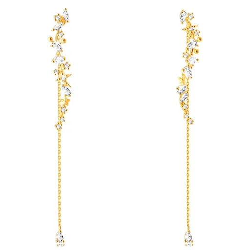 Náušnice z 9K zlata - pásik v tvare vlnky, ovál, slzička, kosoštvorec, hviezdičky, kvietok, retiazka