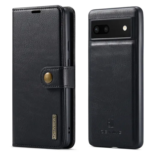 DG.MING Peňaženkový obal 2v1 Google Pixel 6a čierny