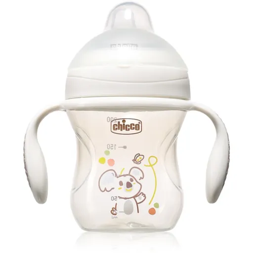 Chicco Transition Cup 4m+ tréningový hrnček s držadlami Grey 200 ml