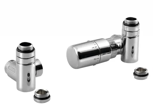 SAPHO - CORNER COMBI pripojovacia sada ventilov termostatická, pravé prevedenie, chróm CP3022S