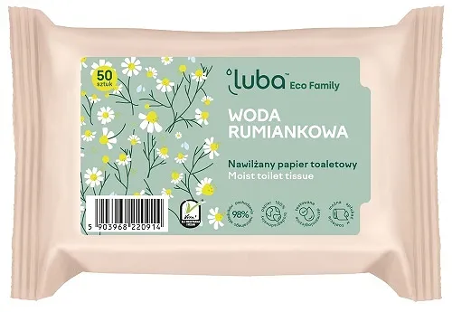 LUBA Vlhčený toaletný papier Harmanček 50 ks