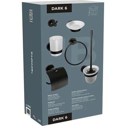 Bemeta SET sada kúpeľňových doplnkov čierna 204600