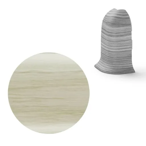 Vnější roh k soklu Naturel javor patina , PVC dĺžka 0,5 cm, výška hrany 56 mm, NATNGTZ28