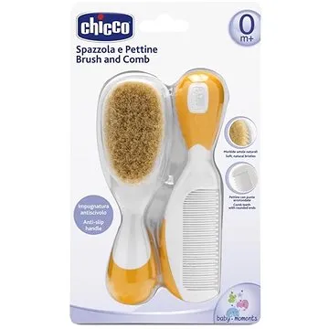 Chicco hrebeň a kefa – oranžová (8058664011506)