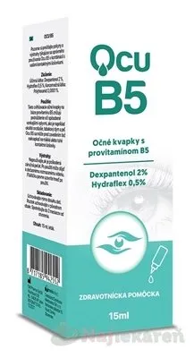 Ocu B5 očné kvapky s provitamínom B5, 15 ml
