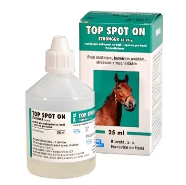 TOP SPOT ON Stronger roztok na kožu pre kone 25 ml 1 fľaštička
