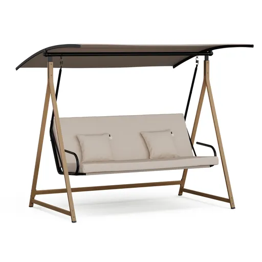 Blumfeldt ZenGrove, hollywoodska hojdačka, 3-miestna, individuálne nastaviteľná, oceľ s práškovou povrchovou úpravou, odolná voči poveternostným vplyvom