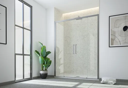 FORTE - Sprchové dvere URBAN ESSENCE N2FS - Farba rámu zásteny - Hliník ossidato, Rozmer A - 150, Smer zatváranie - Univerzálny Ľavé / Pravé, Výplň - Číre bezpečnostné sklo - 6 mm, Výška - 200 BEN23A1