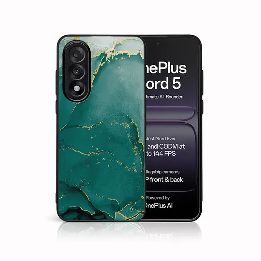 MY ART Ochranný kryt pre OnePlus Nord 5 5G GREEN MARBLE (145)
