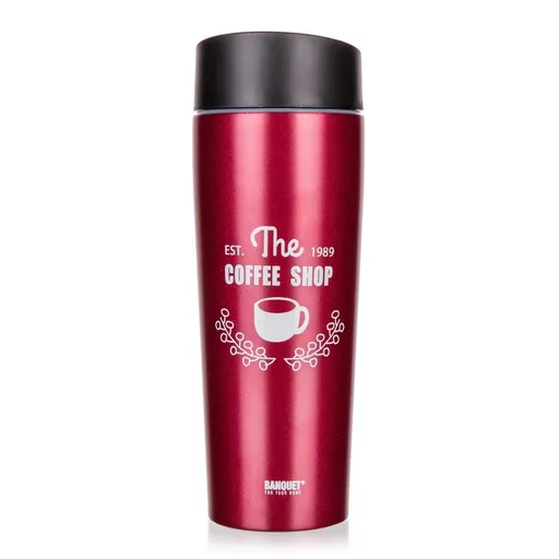 Banquet Termohrnček COFFEE 350 ml, 

vínová