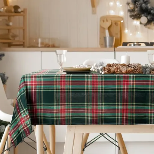 ArtFir Vianočný obrus AURORA | zelená/červená 145 x 300 cm