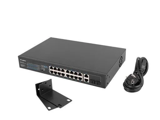 LANBERG SWITCH 16X 100MB POE+/2X 1GB/1X SFP UNMANAGED RACK 10" & 19" GIGABIT ETHERNET 150W