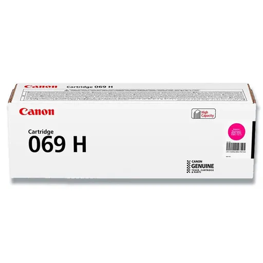 Canon originál toner 069 H M, 5096C004, magenta, 5500str., kontraktový produkt, high capacity, purpurová