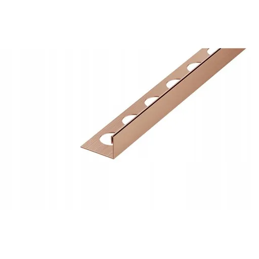 Lišta ukončovacia "L" Eviso hnedá kartáčovaný, nerez dĺžka 270 cm, výška hrany 12,5 mm, FILB0012