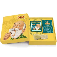 Cella Milano Organic mydlo na holenie 150 ml + voda po holení 100 ml + štetka na holenie sada