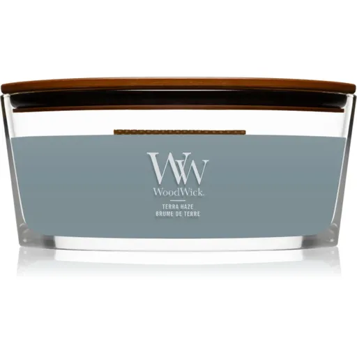 Woodwick Terra Haze vonná sviečka s dreveným knotom (hearthwick) 453 g
